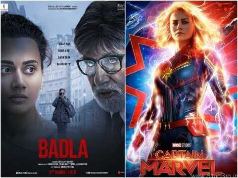 Badla collects Rs2.50 crore, Captain Marvel posts Rs2 crore on second Monday